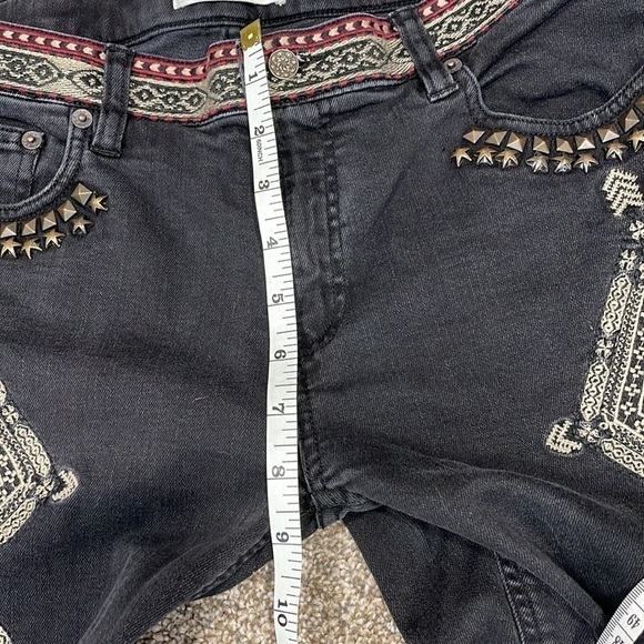 𝅺ANTHROPOLOGIE Odd Molly Embroidered Skinny Jeans - Picture 12 of 14